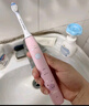 飛利浦（PHILIPS）【李佳琦直播同款】?jì)和妱?dòng)牙刷 男孩女孩生日禮物 適用4-6-12歲2種模式 自帶2支刷頭粉HX2432/02 曬單實(shí)拍圖