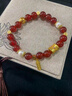 建祿上上簽紅瑪瑙手串珠本命年手鏈女士水晶首飾女生日新年禮物送媽媽 曬單實(shí)拍圖