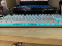 惠普（HP）GK200機械鍵盤(pán)有線(xiàn)辦公游戲鍵盤(pán) 20種背光燈效 87鍵電競鍵盤(pán)鼠標套裝電腦外設鍵鼠 皎月白【青軸】冰藍光 曬單實(shí)拍圖