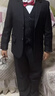 衣諾坊兒童西服套裝演出服黑色西裝男童主持人禮服 黑色套裝  160碼 曬單實拍圖
