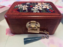 花梨木首飾盒實(shí)木精致國風(fēng)紅木收納盒子帶鎖復古輕奢結婚禮物 小號【緬甸花梨木】玉蘭望春 曬單實(shí)拍圖