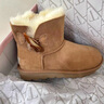 他她（TATA）雪地靴女皮毛一體秋冬新款女靴加絨保暖棉鞋厚底棉靴 黃棕（毛里） 38 曬單實(shí)拍圖