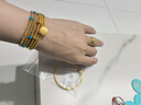謝瑞麟黃金手鏈足金琺瑯三圈金珠手串手飾送女友老婆中秋節生日禮物計價(jià) 琺瑯三圈手串約6克 曬單實(shí)拍圖