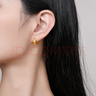 周六福足金999車花黃金耳環(huán)耳飾女 計價AA097513 一對 約2.95g 生日禮物 曬單實拍圖