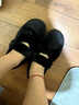 百麗踏【廠(chǎng)牌】秋冬一腳蹬棉鞋瑪麗珍豆豆鞋加絨保暖毛毛鞋外穿溫 黑色 35 曬單實(shí)拍圖