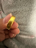 夢(mèng)金園黃金戒指 古法足金泥鰍背素圈可調(diào)節(jié)指環(huán)男女同款戒 生日禮物 約6.46g-面寬約5mm-克重多退少補(bǔ) 曬單實(shí)拍圖