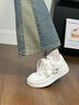 回力【廠(chǎng)牌】女款韓版小白鞋冬季新款女鞋軟底透氣厚底增高板鞋女 白色【偏小半碼】-專(zhuān)柜正品保障 38 曬單實(shí)拍圖