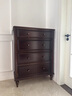 裕百年 美式實(shí)木斗柜客廳臥室家用儲物柜餐邊柜法式復古四五六斗柜 煙熏黑【四斗柜】 組合 曬單實(shí)拍圖