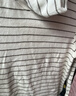 papa爬爬秋冬兒童高領(lǐng)波波絨打底衫條紋洋氣保暖男女寶寶長(zhǎng)袖上衣 米白-小高領(lǐng) 110 cm 曬單實(shí)拍圖