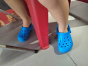 卡駱馳（CROCS）貝雅兒童洞洞鞋男女童戶(hù)外包頭沙灘鞋拖鞋/207013/207012 深藍色-410 31 (190mm) 曬單實(shí)拍圖
