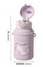 幾物森林 兒童保溫杯大容量男女水杯316不銹鋼底便攜戶(hù)外吸管杯 紫色500ml 曬單實(shí)拍圖