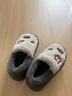 大嘴猴大嘴猴包跟棉拖鞋男款加厚底踩屎感冬天防滑保暖室內居家防滑女士 深灰【抗寒保暖】 42-43 標準碼 曬單實(shí)拍圖