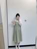 愛(ài)莉安娜大碼孕婦套裝韓版孕婦兩件套網(wǎng)紅孕婦裝孕婦背帶裙 綠色兩件套（春秋款） L 曬單實(shí)拍圖