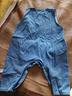 嬰兒牛仔背帶褲寶寶外出服按扣背帶褲無(wú)袖韓版兒童春秋牛仔連體衣 寶藍(lán)色 寬肩無(wú)袖牛仔背帶褲 100 (28-35斤） 曬單實(shí)拍圖