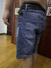 真維斯牛仔短褲男士夏季新款涼感五分褲彈力潮牌寬松直筒中褲子夏季男 612淺藍色 32 曬單實(shí)拍圖