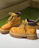 駱駝（CAMEL）女靴休閑百搭工裝靴厚底增高馬丁靴 L24W076611土黃色 36 曬單實(shí)拍圖