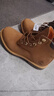 添柏嵐（Timberland）靴子女戶外防水舒適透氣抓地耐穿踢不爛大黃靴8168R 小麥色 7 曬單實拍圖