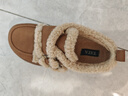 他她（TATA）復古厚底毛毛鞋女鞋加絨保暖單鞋棉鞋雪地靴短靴春季新款 黃棕（仿毛里） 39 曬單實(shí)拍圖