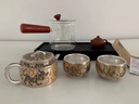 湘殊周鴻杰大師敦煌文創(chuàng  )鎏銀國風(fēng)功夫茶具套裝泡茶壺茶杯伴手生日禮物 龍鳳呈祥鎏銀一壺兩杯【禮盒裝】 曬單實(shí)拍圖