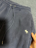 Abercrombie & Fitch【經(jīng)典直筒】小麋鹿圖案保暖抓絨衛褲25秋冬新款女裝147-5165 海軍藍 XS (160/66A) 偏大偏長(cháng)，建議小一碼 曬單實(shí)拍圖