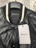 MO&Co.PU皮衣外套美式風(fēng)街頭棒球服黑色杏色時(shí)尚炸街外套上衣 黑色 M 曬單實(shí)拍圖
