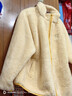 F426【趙露思許妍同款】國潮牌情侶秋季寬松撞色舒棉絨毛絨外套 檸檬黃 加絨 L 曬單實(shí)拍圖