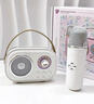 JOJOCAT復古K歌音響C20藍牙音箱送女生日禮物伴手禮品儀式感兒童家庭ktv聲卡修音便攜話(huà)筒麥克風(fēng)一體TF卡 雙麥旗艦款|月光白|重低音藍牙音箱+K歌麥克風(fēng) 曬單實(shí)拍圖