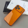 七龍適用蘋果17promax手機殼新款磁吸鏡面玻璃超薄iPhone17pro鏡頭全包防摔保護套17高檔商務男簡約女 【星宇橙】自帶鏡頭膜_裸機手感 iPhone 17 Pro Max 曬單實拍圖