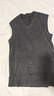 皮爾卡丹（pierre cardin）冬季新款男士羊毛背心V領(lǐng)中年保暖針織無(wú)袖坎肩厚款純色毛衣馬甲 中灰 M/16595-120斤 曬單實(shí)拍圖