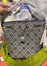 Tory Burch  湯麗柏琦 T MONOGRAM 迷你波士頓斜挎酒桶包170417 Tory 海軍藍 405 OS 曬單實(shí)拍圖