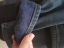 羅蒙（ROMON）輕奢女裝黑色高腰加絨小腳牛仔褲女秋冬季2024年新款九分百搭顯瘦 黑色小腳褲 28 曬單實拍圖