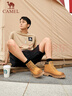 駱駝（CAMEL）【山丘】經(jīng)典大黃靴反絨馬丁靴戶外工裝靴 L23W076065 土黃 37 曬單實拍圖