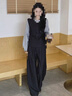 香影【都市雅紳】藏青色馬甲套裝女2026春季新款職場(chǎng)闊腿褲兩件套 藏青 S 曬單實(shí)拍圖