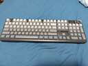 狼蛛（AULA）F108pro客制化機械鍵盤(pán)有線(xiàn)/藍牙/2.4G無(wú)線(xiàn)三模連接全配列Gasket結構RGB燈效游戲辦公鍵盤(pán)家用設備 F108pro微塵灰側刻-焦糖拿鐵軸 曬單實(shí)拍圖