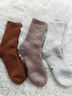 北極絨5雙裝羊毛襪子女秋冬季加絨加厚保暖雪地羊絨中長(cháng)筒地板毛圈棉襪 曬單實(shí)拍圖