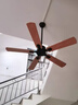 璞藝58寸工業(yè)無(wú)燈大吊扇五扇葉大風(fēng)力餐廳復古吊頂電風(fēng)扇客廳家用風(fēng)扇 黑色+木夾板五葉42寸+遙控 曬單實(shí)拍圖