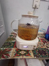 西屋全玻璃養生壺家用嬰兒泡奶多功能恒溫壺辦公室花茶煮茶器燒水壺X12 杏仁白 1.2L （標配+茶漏） 曬單實(shí)拍圖