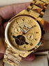 勞力士王子瑞士認證手表男士全自動(dòng)機械表防水夜光鏤空時(shí)尚商務(wù)高檔專(zhuān)用男表 全金金面【官方標配】 42.5mm 曬單實(shí)拍圖