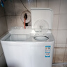 海爾（Haier）洗衣機10公斤半自動(dòng)家用大容量颶風(fēng)水流高效潔凈洗衣機移動(dòng)腳輪水電分離簡(jiǎn)易面板旋鈕易操作洗衣機 10公斤大容量強力去污+移動(dòng)腳輪 Leader款 曬單實(shí)拍圖