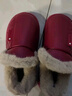 利達妮防水雪地棉鞋女款秋冬季加絨加厚保暖情侶女士外穿包根棉拖鞋 曬單實(shí)拍圖