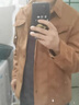 皮爾卡丹（pierre cardin）男士夾克春秋季新款潮流百搭鹿皮絨翻領(lǐng)外套休閑帥氣薄款大碼上衣 2112駝色 2XL 180 【145-160】斤 曬單實(shí)拍圖