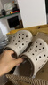 卡駱馳（CROCS）洞洞鞋貝雅男鞋女鞋輕便耐磨一腳蹬拖鞋休閑鞋|10126 卵石色-2V3 36 /37(220mm) 曬單實拍圖