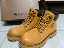 駱駝（CAMEL）【王俊凱同款】馬丁靴加絨鞋秋冬2025新款大黃靴戶(hù)外工裝登山靴 G13W379132 金黃色 42 曬單實(shí)拍圖