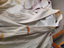 100純棉睡衣女春秋季長(cháng)袖無(wú)領(lǐng)開(kāi)衫中青年女士套裝寬松家居服 m8214杏色樹(shù)葉 l(100-115斤) 曬單實(shí)拍圖