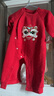 童泰（TONGTAI）嬰兒連體衣秋冬季純棉保暖寶寶衣服哈衣爬服喜慶新年裝紅A59cm 曬單實(shí)拍圖