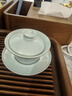 東道汝窯河南非遺蓋碗陶瓷功夫茶具三才蓋碗開(kāi)片可養汝瓷泡茶碗禮盒裝 三寶蓋碗2025款天青色110ml 曬單實(shí)拍圖