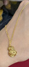 萃華黃金葫蘆吊墜古法足金999掛墜花絲鎖骨項鏈送女友老婆生日禮物 碎碎冰吉言葫蘆吊墜約5.7g 曬單實(shí)拍圖