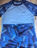 李寧（LI-NING）兒童泳衣男孩中大童游泳衣青少年分體兩件套泳衣泳褲8671藍色170 曬單實(shí)拍圖