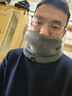 君野部落（JUNYEBULUO）防寒加絨脖套針織圍脖面罩保暖男女電瓶車(chē)冬騎行防風(fēng)女士護頸頭套 深灰色 曬單實(shí)拍圖