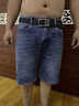 真維斯牛仔短褲男士夏季新款涼感五分褲彈力潮牌寬松直筒中褲子夏季男 612淺藍色 32 曬單實(shí)拍圖